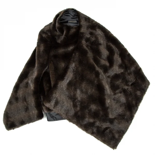 コムデギャルソンCOMME des GARCONS フェイクファーマントボレロ こげ茶フリー K-108708_002