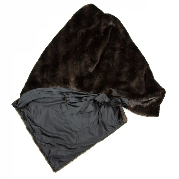 コムデギャルソンCOMME des GARCONS フェイクファーマントボレロ こげ茶フリー K-108708_009