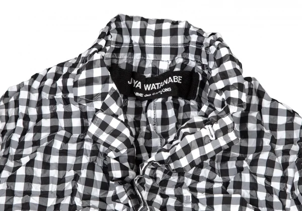 ジュンヤワタナベ コムデギャルソンJUNYA WATANABE COMME des GARCONS ポリシルクギンガムチェックワッシャーシャツ 白黒M位 K-108712_003