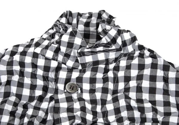 ジュンヤワタナベ コムデギャルソンJUNYA WATANABE COMME des GARCONS ポリシルクギンガムチェックワッシャーシャツ 白黒M位 K-108712_004