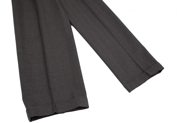 コムデギャルソン オムCOMME des GARCONS HOMME ウールシャドーストライプツータックダブルパンツ チャコールM K-108733_006
