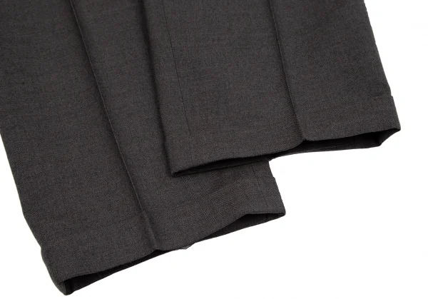 コムデギャルソン オムCOMME des GARCONS HOMME ウールシャドーストライプツータックダブルパンツ チャコールM K-108733_007