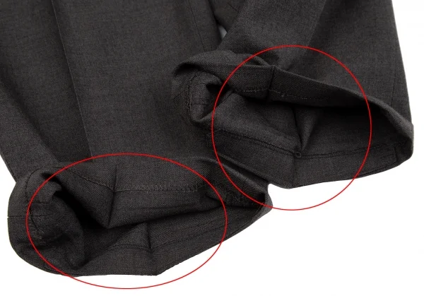 コムデギャルソン オムCOMME des GARCONS HOMME ウールシャドーストライプツータックダブルパンツ チャコールM K-108733_008
