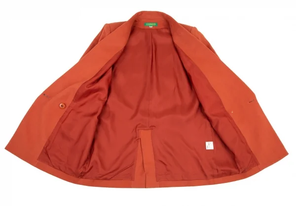 キャシャレルcacharel ウールビーバーショールカラーダブルジャケット オレンジM位 K-108748_010