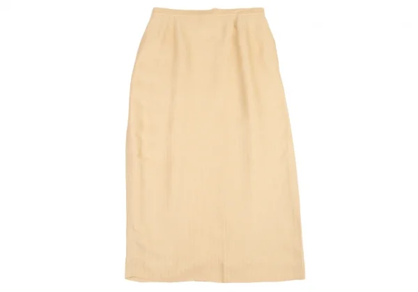 ヨシエイナバyoshie inaba シルク混ストライプ織りスカート クリーム11 K-108752_002