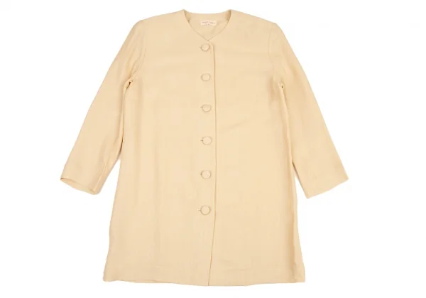 ヨシエイナバyoshie inaba シルク混ストライプ織りセットアップ クリーム9・11 K-108753_002