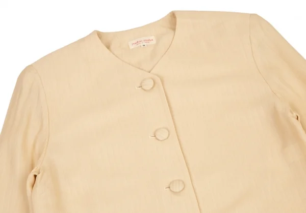 ヨシエイナバyoshie inaba シルク混ストライプ織りセットアップ クリーム9・11 K-108753_003