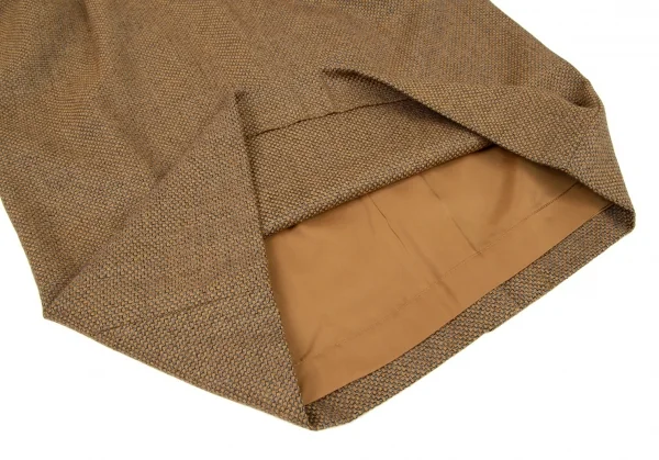 クリスチャンディオールChristian Dior チェック織りスカート 茶グレー9 K-108763_006