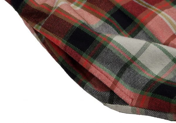 ワイズフォーメンY's for men コットンレーヨンタータンチェックパンツ 赤緑黒他2 K-108792_005