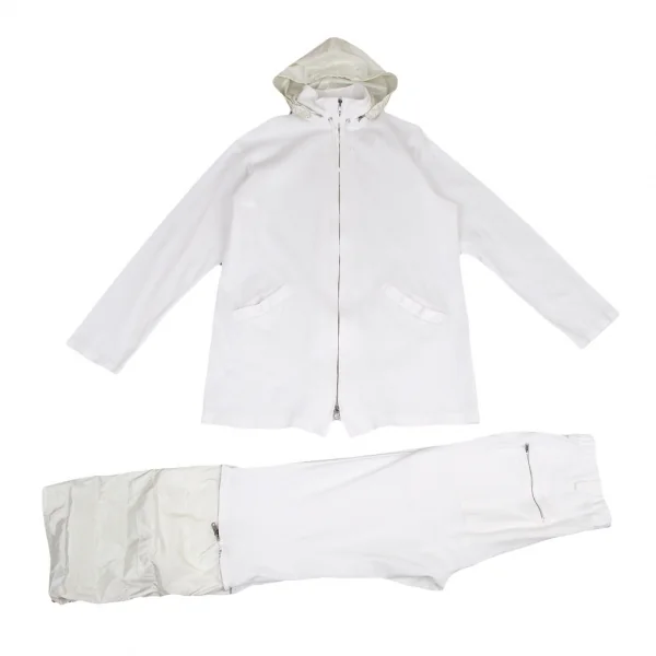 ヨウジヤマモト プールオムYohji Yamamoto POUR HOMME カップルズ期 コットンジップ収納セットアップ 白M位 K-108796_001