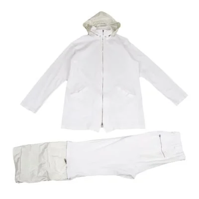 ヨウジヤマモト プールオムYohji Yamamoto POUR HOMME カップルズ期 コットンジップ収納セットアップ 白
