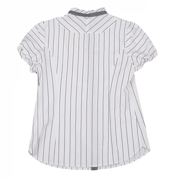 ドーリーガールバイアナスイ DOLLY GIRL BY ANNA SUI ストライプフリルブラウス 白グレーピンク1 K-108800_011