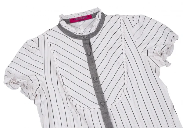 ドーリーガールバイアナスイ DOLLY GIRL BY ANNA SUI ストライプフリルブラウス 白グレーピンク1 K-108800_003