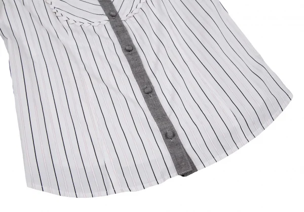 ドーリーガールバイアナスイ DOLLY GIRL BY ANNA SUI ストライプフリルブラウス 白グレーピンク1 K-108800_009