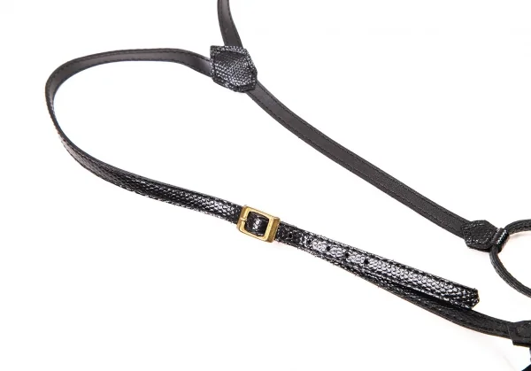 ジャンポールゴルチエ クラシックJean Paul GAULTIER CLASSIQUE ウールギャバハーフラップサスペンダーパンツ 黒40 K-108813_004