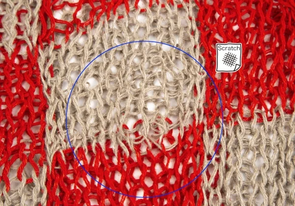 コムデギャルソン オムオムCOMME des GARCONS HOMME HOMME ブロックチェックハンドスパイダーニット 赤モカL位 K-108842_010