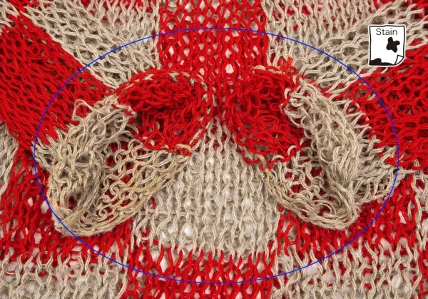 コムデギャルソン オムオムCOMME des GARCONS HOMME HOMME ブロックチェックハンドスパイダーニット 赤モカL位 K-108842_005