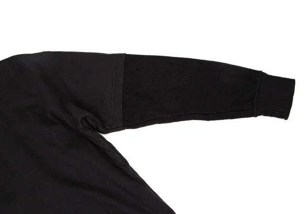 コムデギャルソン オムCOMME des GARCONS HOMME 異素材レイヤー切替長袖トップス 黒L位 K-108846_003