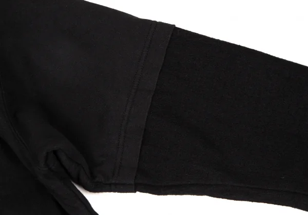 コムデギャルソン オムCOMME des GARCONS HOMME 異素材レイヤー切替長袖トップス 黒L位 K-108846_004