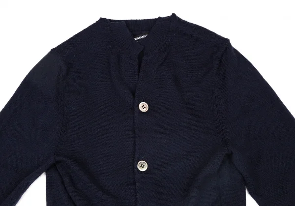 ジュンヤワタナベ コムデギャルソンJUNYA WATANABE COMME des GARCONSウールラウンドネックカーディガン 紺M K-108857_003