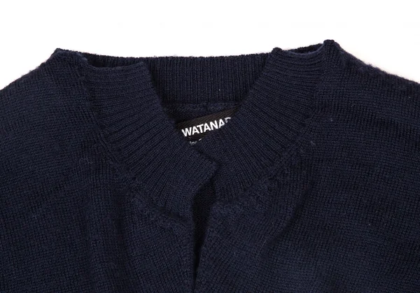 ジュンヤワタナベ コムデギャルソンJUNYA WATANABE COMME des GARCONSウールラウンドネックカーディガン 紺M K-108857_004
