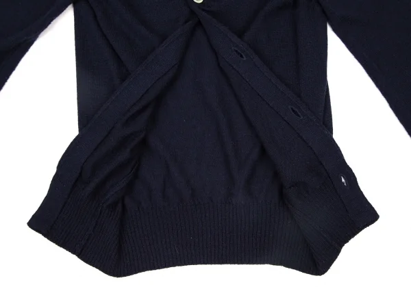 ジュンヤワタナベ コムデギャルソンJUNYA WATANABE COMME des GARCONSウールラウンドネックカーディガン 紺M K-108857_009