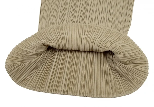 プリーツプリーズPLEATS PLEASE カラフルタートルネックノースリーブトップ ベージュ3 K-108878_008