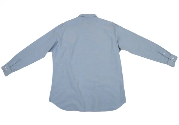 バーバリーBURBERRY LONDON コットンカシミヤオックスフォードボタンダウンシャツ 水色LL K-108885_011