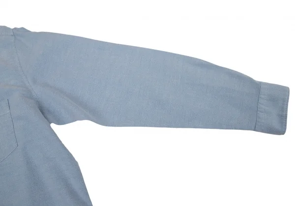 バーバリーBURBERRY LONDON コットンカシミヤオックスフォードボタンダウンシャツ 水色LL K-108885_007