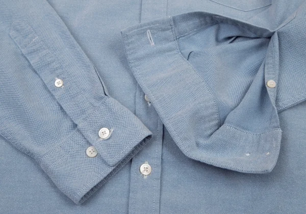 バーバリーBURBERRY LONDON コットンカシミヤオックスフォードボタンダウンシャツ 水色LL K-108885_008