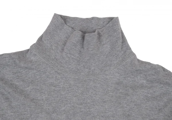 パパスPapas コットン天竺ハイネックカットソー 杢グレー50L K-108901_002