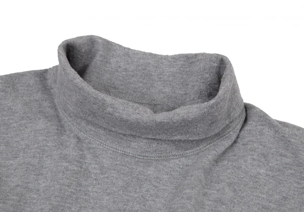 パパスPapas コットン天竺ハイネックカットソー 杢グレー50L K-108901_003