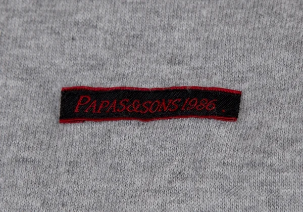 パパスPapas コットン天竺ハイネックカットソー 杢グレー50L K-108901_004