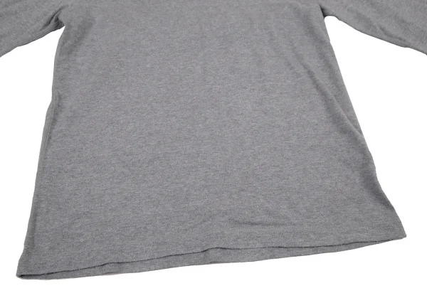 パパスPapas コットン天竺ハイネックカットソー 杢グレー50L K-108901_007