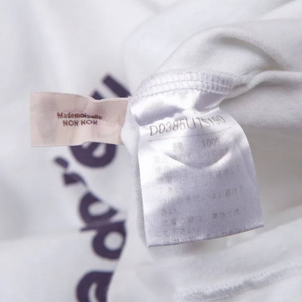マドモアゼルノンノンMademoiselle NON NON ロゴプリントTシャツ 白38M K-108914_013