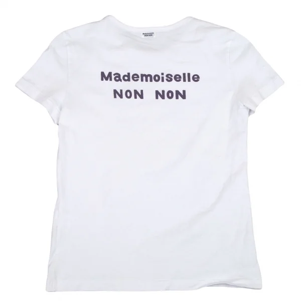 マドモアゼルノンノンMademoiselle NON NON ロゴプリントTシャツ 白38M K-108914_007