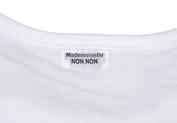 マドモアゼルノンノンMademoiselle NON NON ロゴプリントTシャツ 白38M K-108914_008