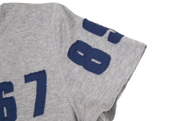 マドモアゼルノンノンMademoiselle NON NON ナンバリングパッチTシャツ 杢グレー38M K-108915_005