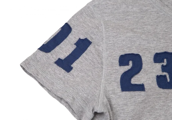 マドモアゼルノンノンMademoiselle NON NON ナンバリングパッチTシャツ 杢グレー38M K-108915_006
