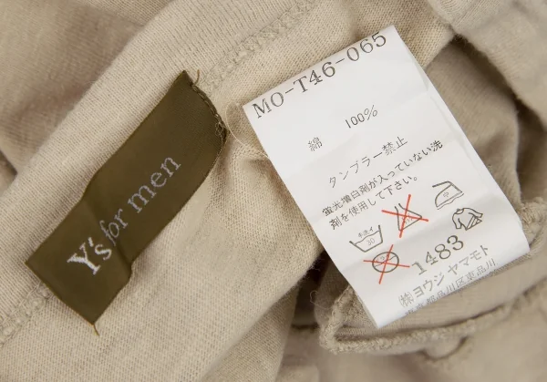 ワイズフォーメンY's for men バッククオリティプリントTシャツ ベージュL位 K-108929_009