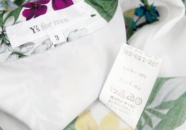 Y's for men Rayon Floral Printed Short Sleeve Shirt K-108933_020