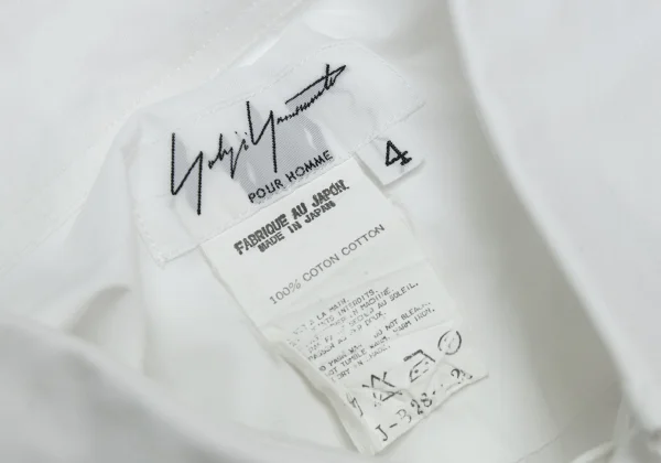 Yohji Yamamoto POUR HOMME Round Pinhole Collar Long Sleeve Shirt K-108939_020