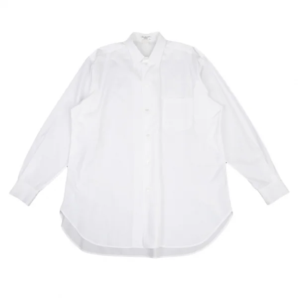 ヨウジヤマモト プールオムYohji Yamamoto POUR HOMME コットンベーシックシャツ 白L K-108941_001