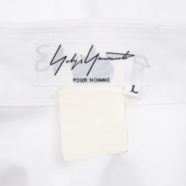 ヨウジヤマモト プールオムYohji Yamamoto POUR HOMME コットンベーシックシャツ 白L K-108941_017