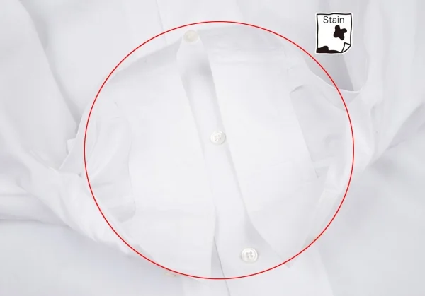 ヨウジヤマモト プールオムYohji Yamamoto POUR HOMME コットンベーシックシャツ 白L K-108941_009