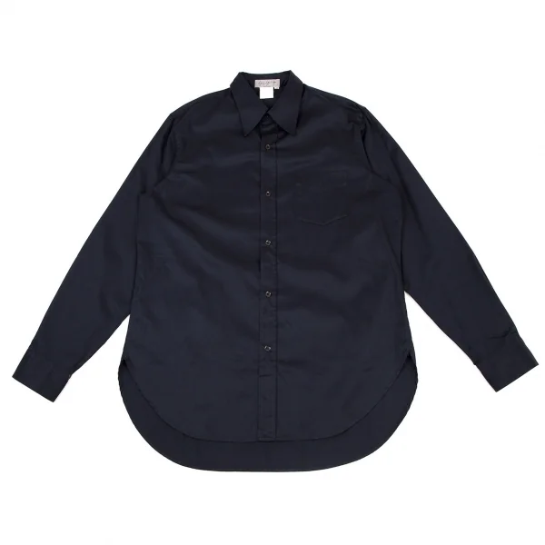 ヨウジヤマモト プールオムYohji Yamamoto POUR HOMMEコットンベーシックシャツ 紺M K-108942_001
