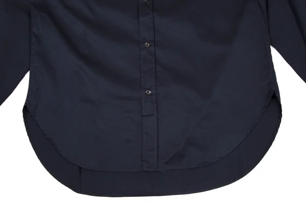 ヨウジヤマモト プールオムYohji Yamamoto POUR HOMMEコットンベーシックシャツ 紺M K-108942_010