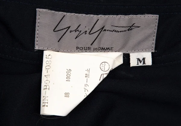 ヨウジヤマモト プールオムYohji Yamamoto POUR HOMMEコットンベーシックシャツ 紺M K-108942_015