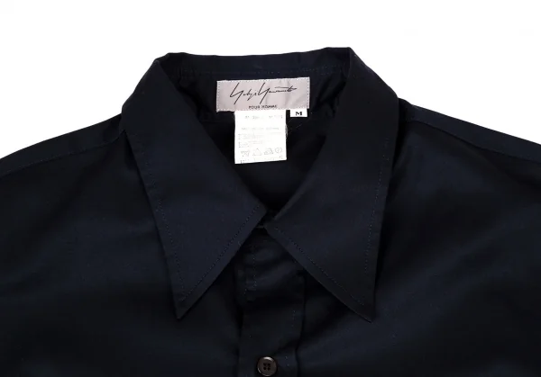 ヨウジヤマモト プールオムYohji Yamamoto POUR HOMMEコットンベーシックシャツ 紺M K-108942_003