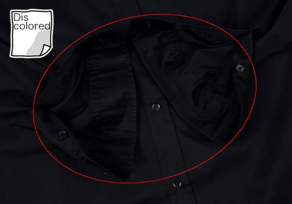 ヨウジヤマモト プールオムYohji Yamamoto POUR HOMMEコットンベーシックシャツ 紺M K-108942_009